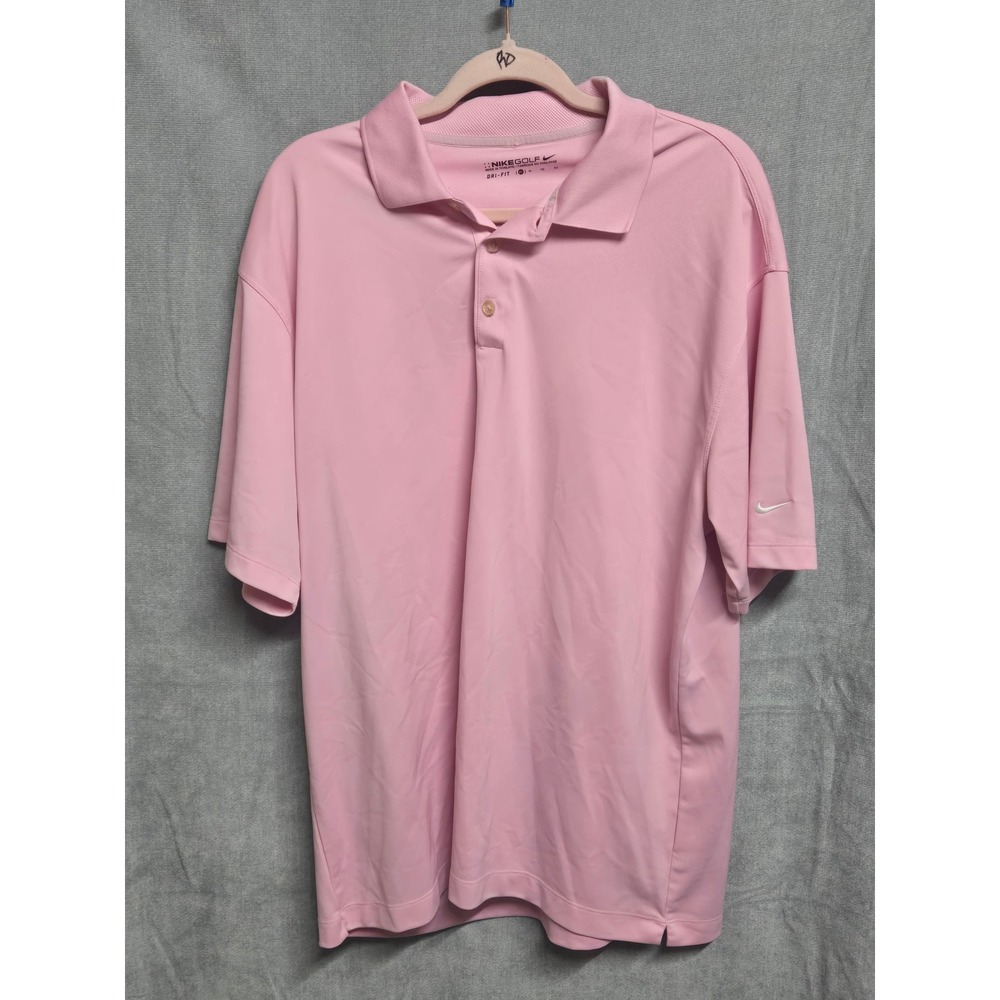 Nike Golf Dri-FIT Polo Shirt Mens XL Pink Short Sleeve 128898-623